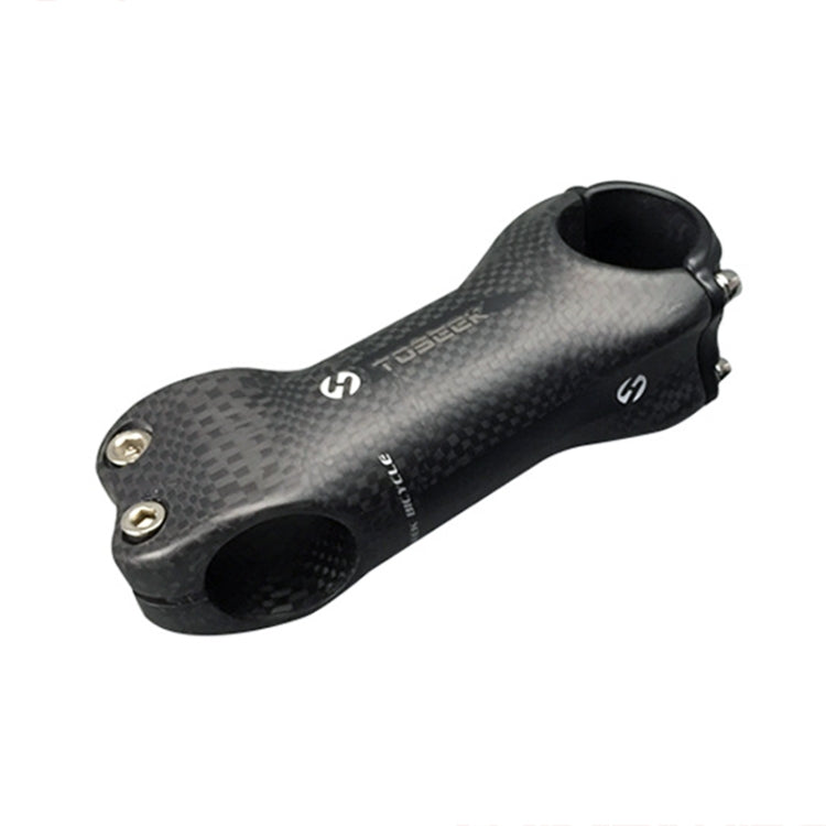 TOSEEK All Carbon Fiber 3KUD Texture Road Mountain Bike Ultra-light Handlebar Stem Riser Faucet, Size: 17 Degree, 80mm (Matte)