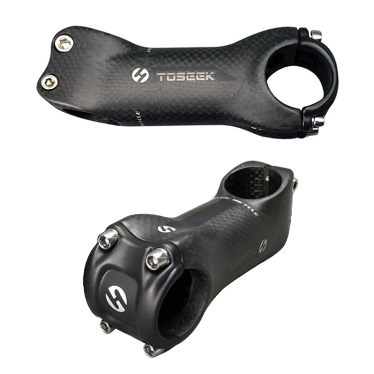 TOSEEK All Carbon Fiber 3KUD Texture Road Mountain Bike Ultra-light Handlebar Stem Riser Faucet, Size: 17 Degree, 120mm (Matte)