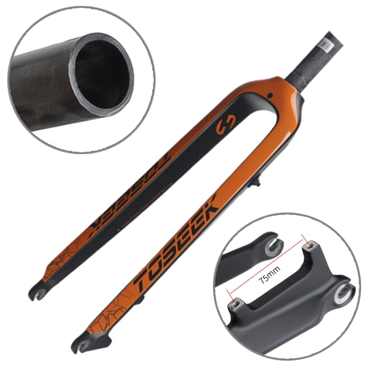 TOSEEK Ultra Light 26 Inch 385mm Mountain Bike Full Carbon Front Fork Straight Tube Disc Brake