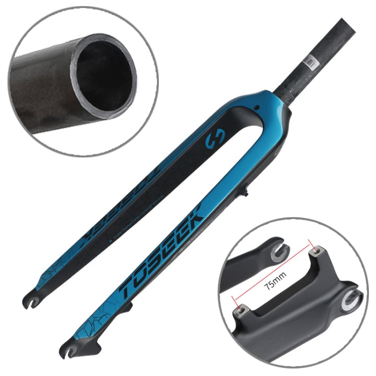 TOSEEK Ultra Light 26 Inch 385mm Mountain Bike Full Carbon Front Fork Straight Tube Disc Brake