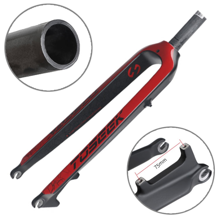 TOSEEK Ultra Light 26 Inch 385mm Mountain Bike Full Carbon Front Fork Straight Tube Disc Brake