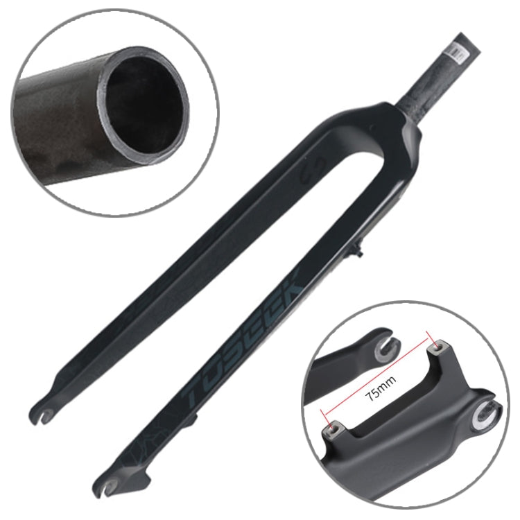 TOSEEK Ultra Light 27.5 Inch 405mm Mountain Bike Full Carbon Front Fork Straight Head Tube Disc Brake