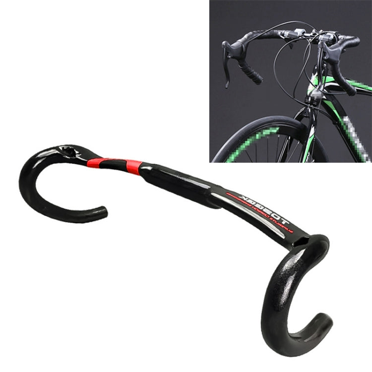 TOSEEK 3T Carbon Fiber Inside Line Bending Handle Road Bike Handlebar, Size: 400mm