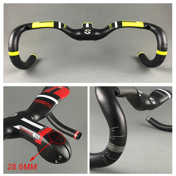 TOSEEK UD Carbon Fiber Ultralight Road Bike Handlebar, Size: 400x90mm