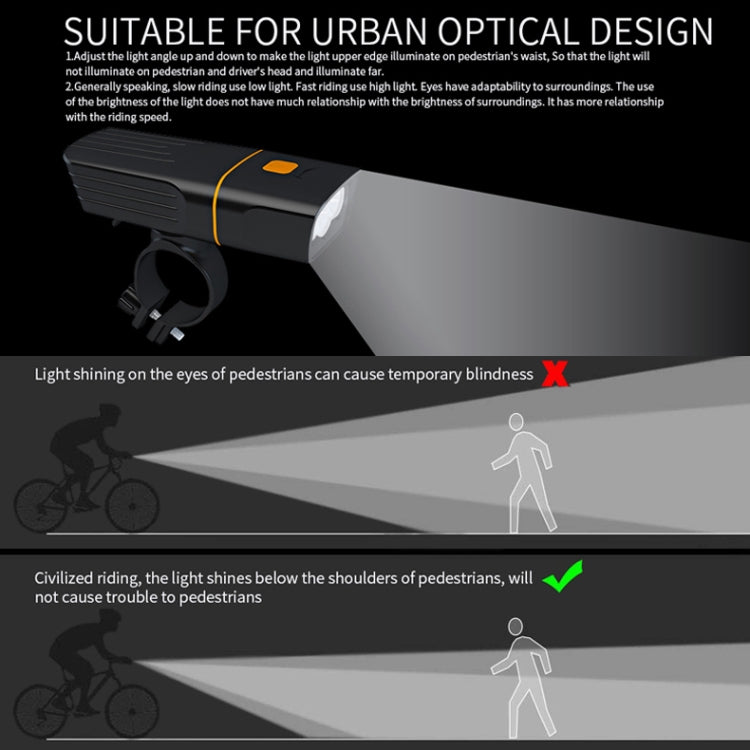 TK3 USB Charging Bicycle Light LED Flashlight (10 Hours, T6 + Gem Lamp)
