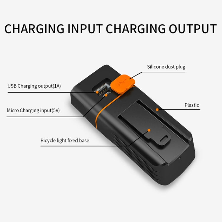 TK3 USB Charging Bicycle Light LED Flashlight (10 Hours, T6 + A02 Lamp)