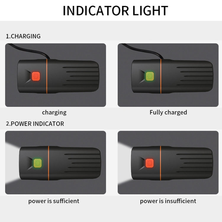 TK3 USB Charging Bicycle Light LED Flashlight (10 Hours, T6 + A02 Lamp)