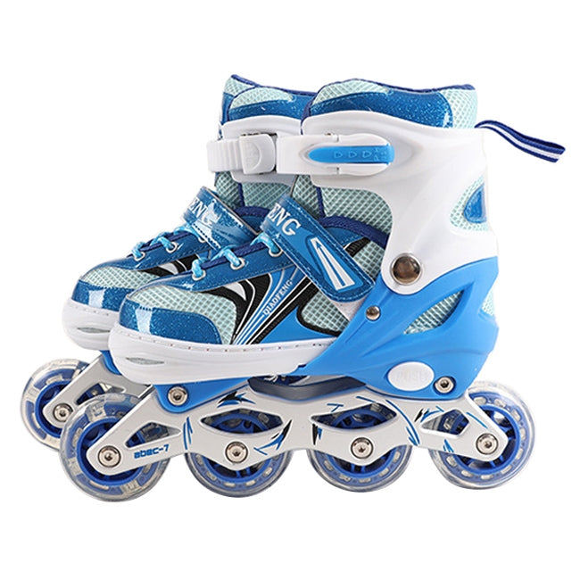 Children Flash Single-row Roller Skates Skating Shoes, Single Flash, Size : S