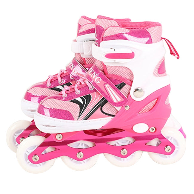 Children Flash Single-row Roller Skates Skating Shoes, Full Flash, Size : L