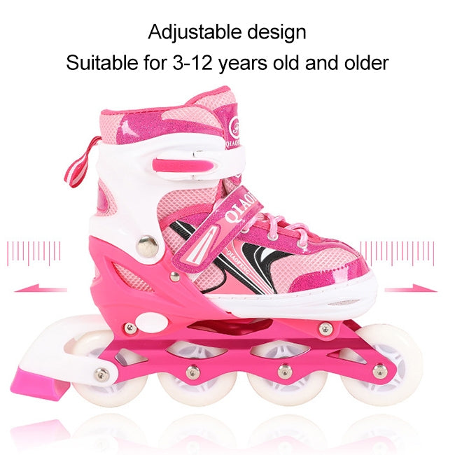 Children Flash Single-row Roller Skates Skating Shoes, Full Flash, Size : L