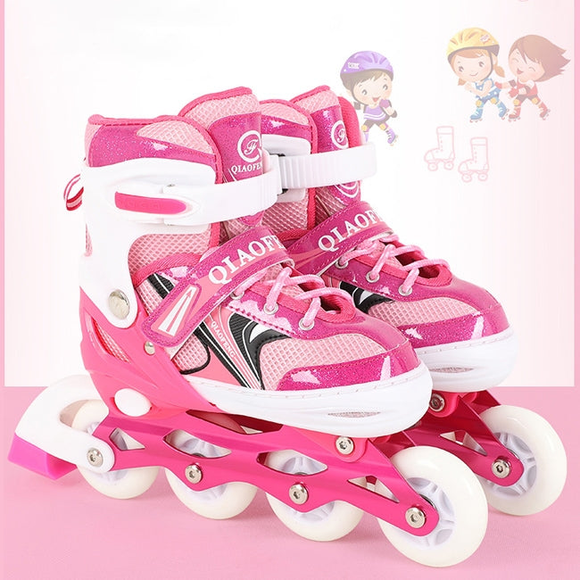 Children Flash Single-row Roller Skates Skating Shoes, Full Flash, Size : L