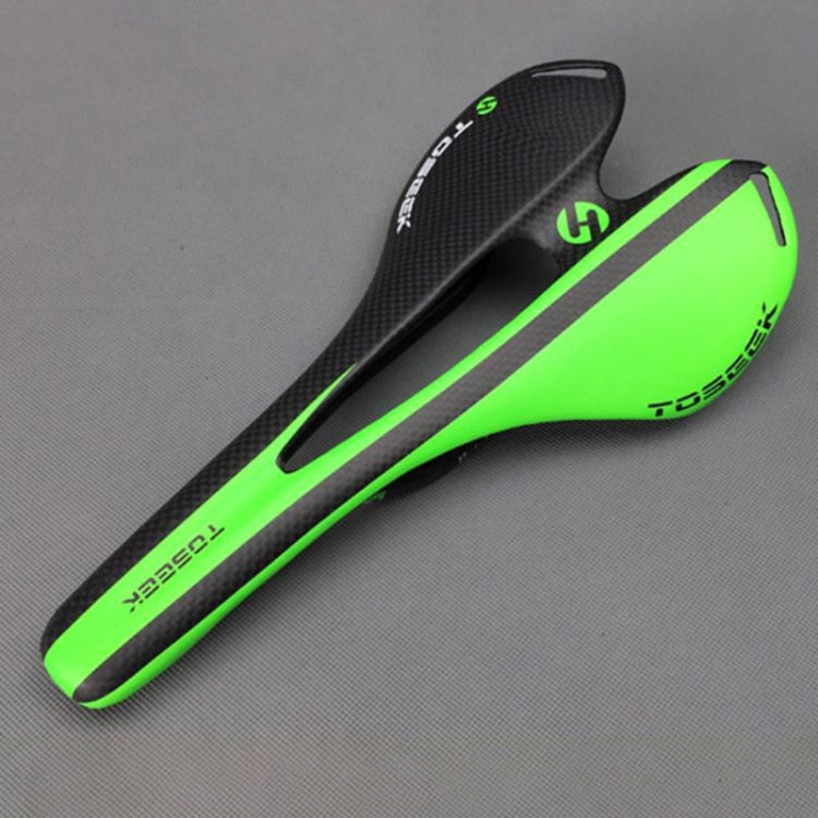 TOSEEK Road Bike Carbon Fiber Seat Bicycle Hollow Seat Saddle, 3K Texture + Extinction
