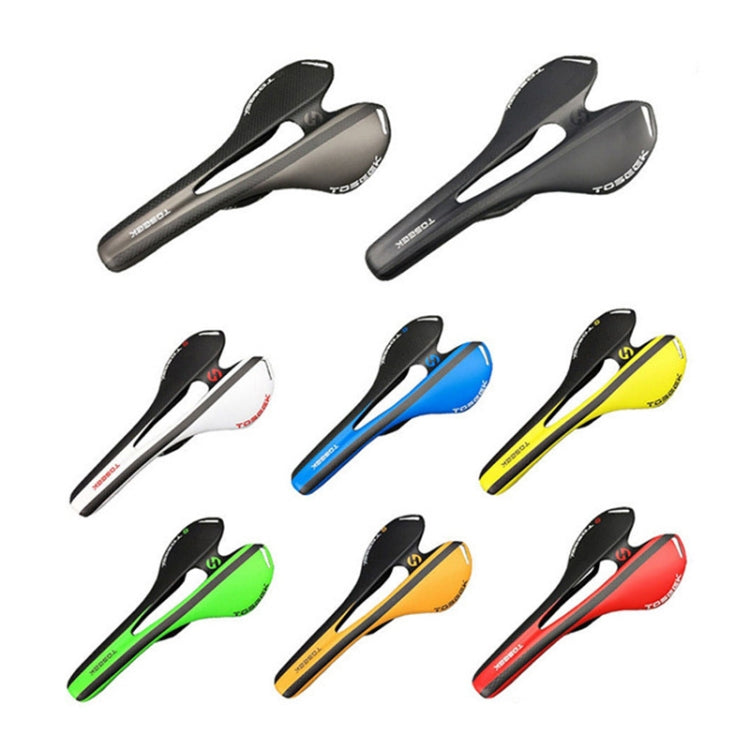 TOSEEK Road Bike Carbon Fiber Seat Bicycle Hollow Seat Saddle, 3K Texture + Extinction