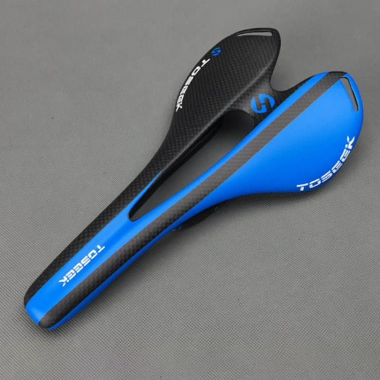 TOSEEK Road Bike Carbon Fiber Seat Bicycle Hollow Seat Saddle, 3K Texture + Extinction
