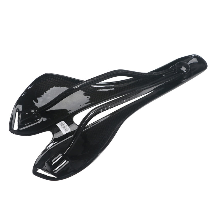 TOSEEK Road Bike Carbon Fiber Seat Bicycle Hollow Seat Saddle, 3K Texture +  Light