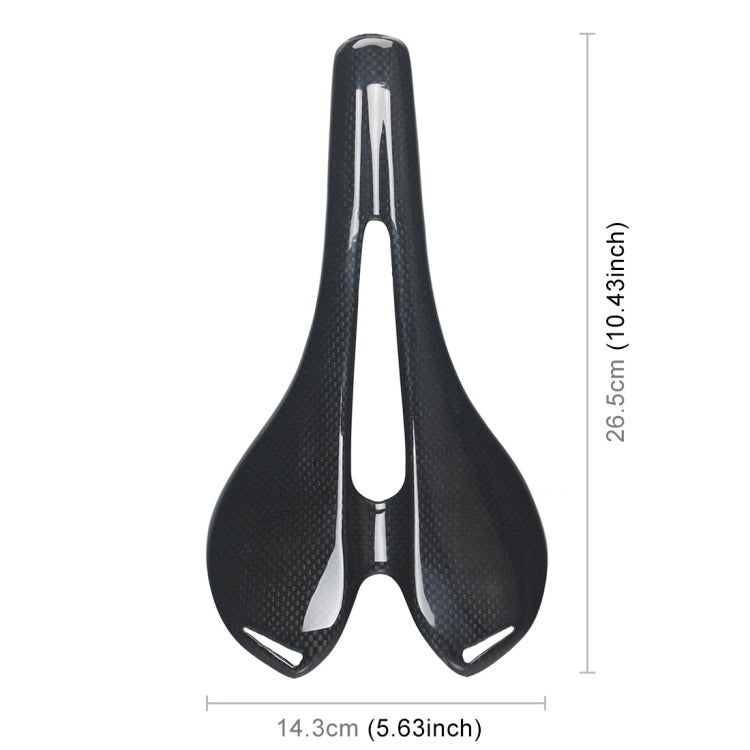 TOSEEK Road Bike Carbon Fiber Seat Bicycle Hollow Seat Saddle, 3K Texture +  Light