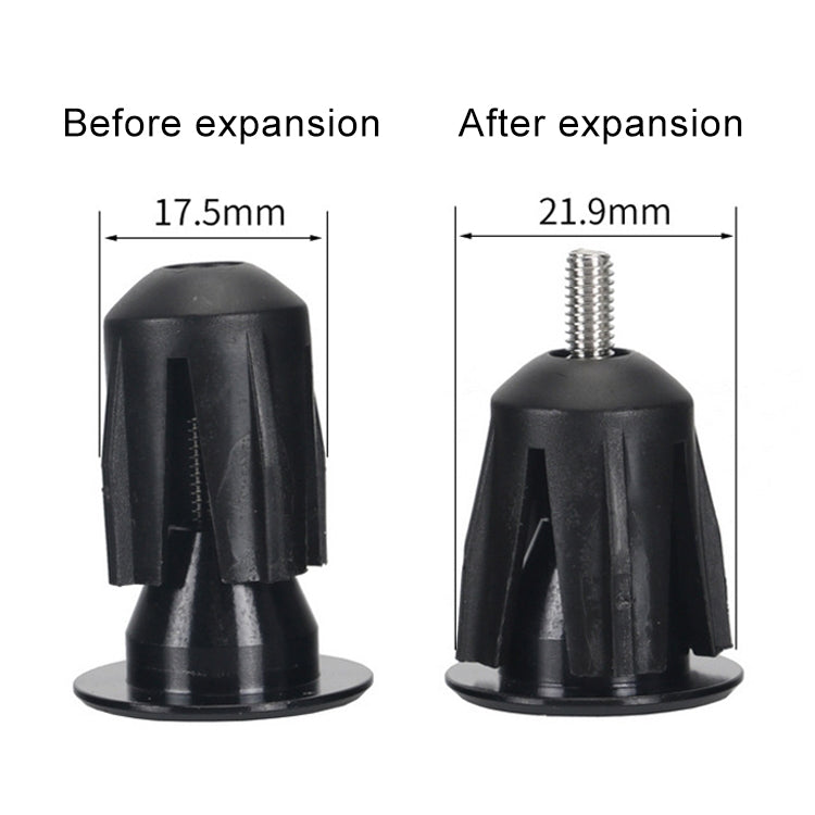 TOSEEK 1 Pair Mountain Bike Handlebar Grips Caps End Plug Aluminum Alloy Bicycle  Bar Ends Plug