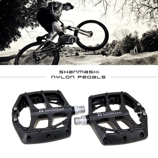 SHANMASHI NP-1 1Pair Nylon Carbon Fiber Pedal Non-slip Comfortable Foot Pedal