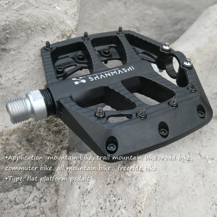 SHANMASHI NP-1 1Pair Nylon Carbon Fiber Pedal Non-slip Comfortable Foot Pedal