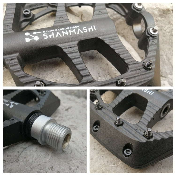 SHANMASHI NP-1 1Pair Nylon Carbon Fiber Pedal Non-slip Comfortable Foot Pedal