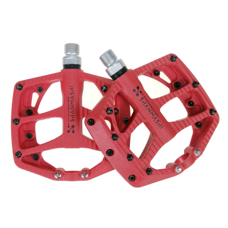 SHANMASHI NP-1 1Pair Nylon Carbon Fiber Pedal Non-slip Comfortable Foot Pedal