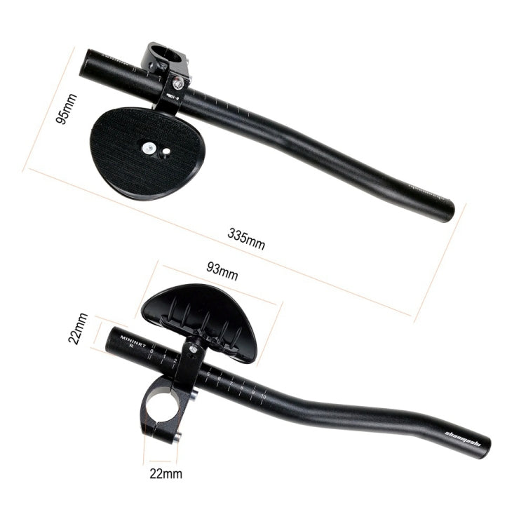 SHANMASHI Bicycle Aluminum Alloy Handlebar Road TT Handlebar (Black)