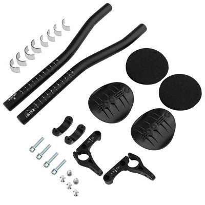 SHANMASHI Bicycle Aluminum Alloy Handlebar Road TT Handlebar (Black)