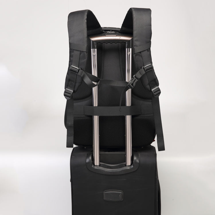 S27 Multi-Function Large Capacity Travel Casual Backpack Laptop Computer Bag with Built-in USB Charging Interface, Size: 36x20x49cm (Black)