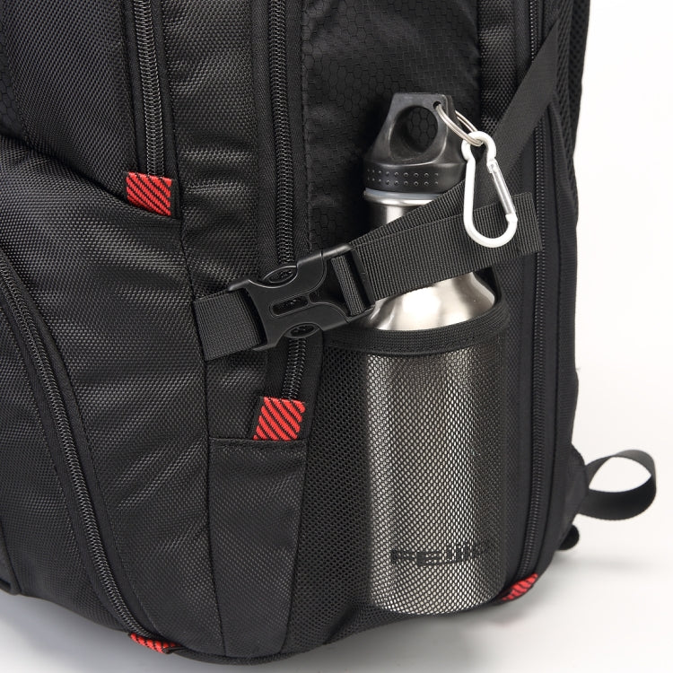 S27 Multi-Function Large Capacity Travel Casual Backpack Laptop Computer Bag with Built-in USB Charging Interface, Size: 36x20x49cm (Black)