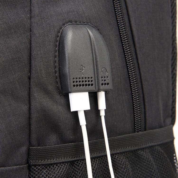 S28 Multi-Function Large Capacity Travel Casual Backpack Laptop Computer Bag with External USB Charging Interface, Size: 40x20x50cm (Black)
