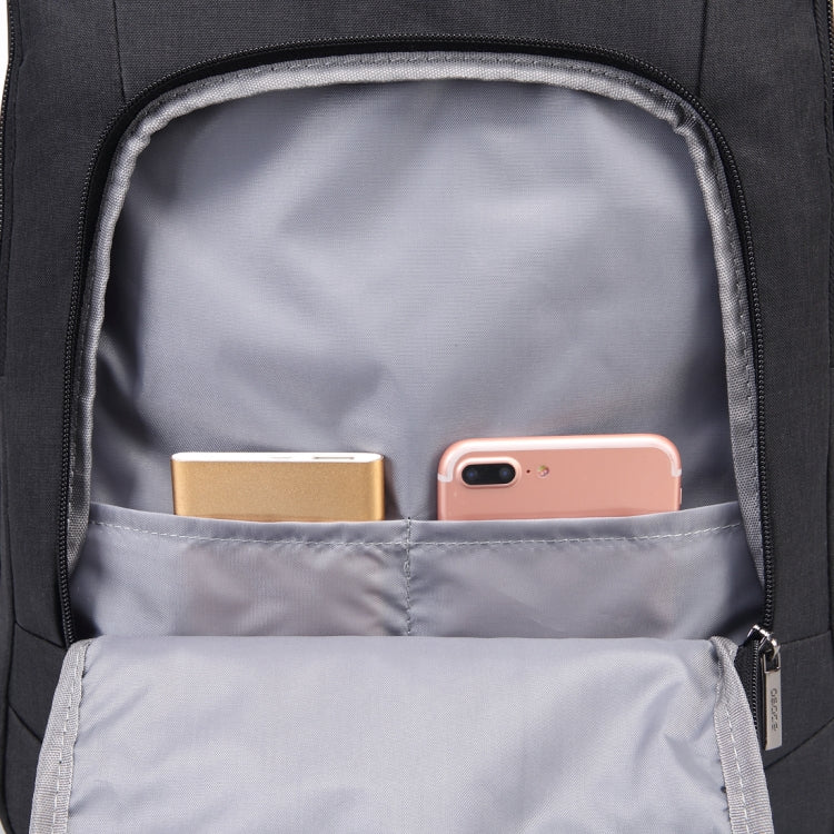 S28 Multi-Function Large Capacity Travel Casual Backpack Laptop Computer Bag with External USB Charging Interface, Size: 40x20x50cm (Black)