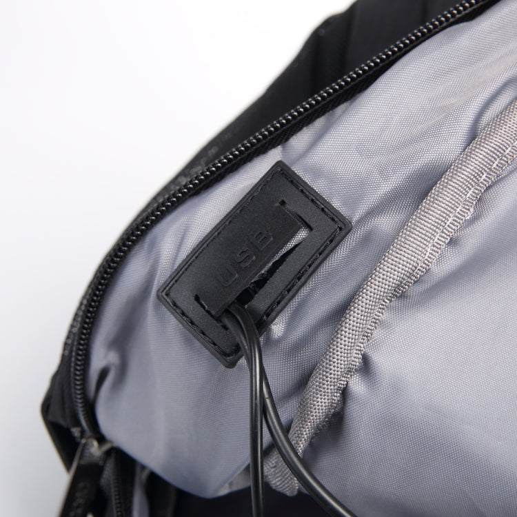 S28 Multi-Function Large Capacity Travel Casual Backpack Laptop Computer Bag with External USB Charging Interface, Size: 40x20x50cm (Black)