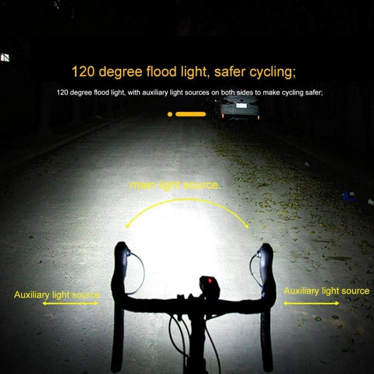 2 PCS USB Rechargeable Bicycle Front Light Bike FlashLight (White Light)