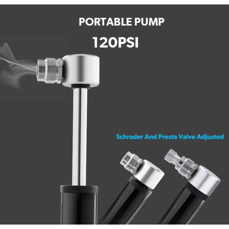 Manual Mini Portable Bicycle Aluminum Alloy Pump+ Glue-free Tire Patch + Fish-shaped Tire Lever