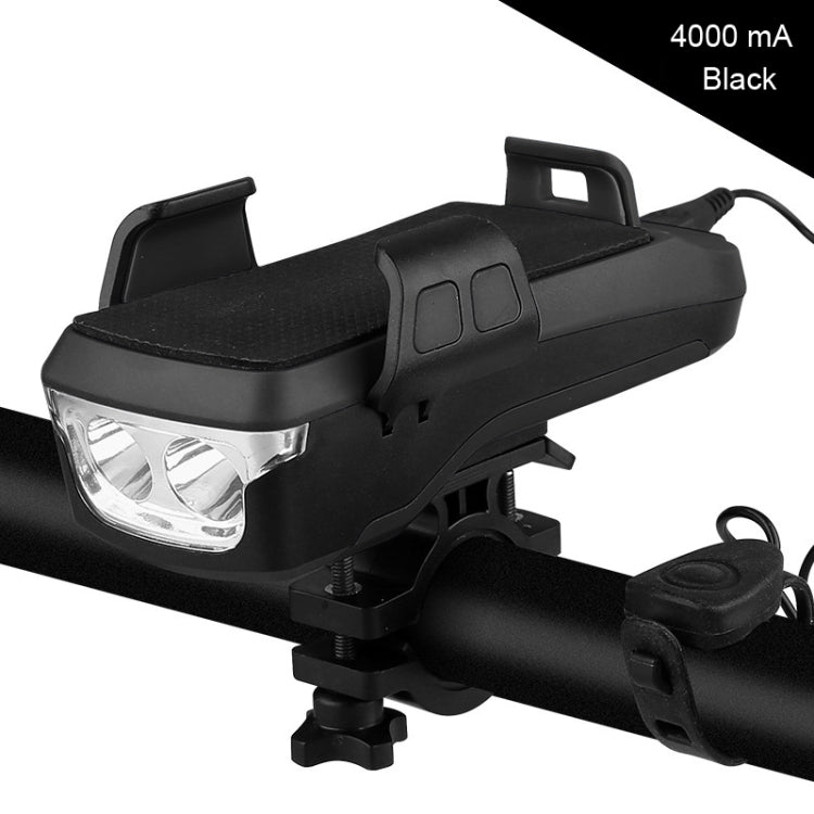 Multifunction 4  in 1 Phone Holder Bicycle Bell Power Bank  Cycling Lamp Flashlight