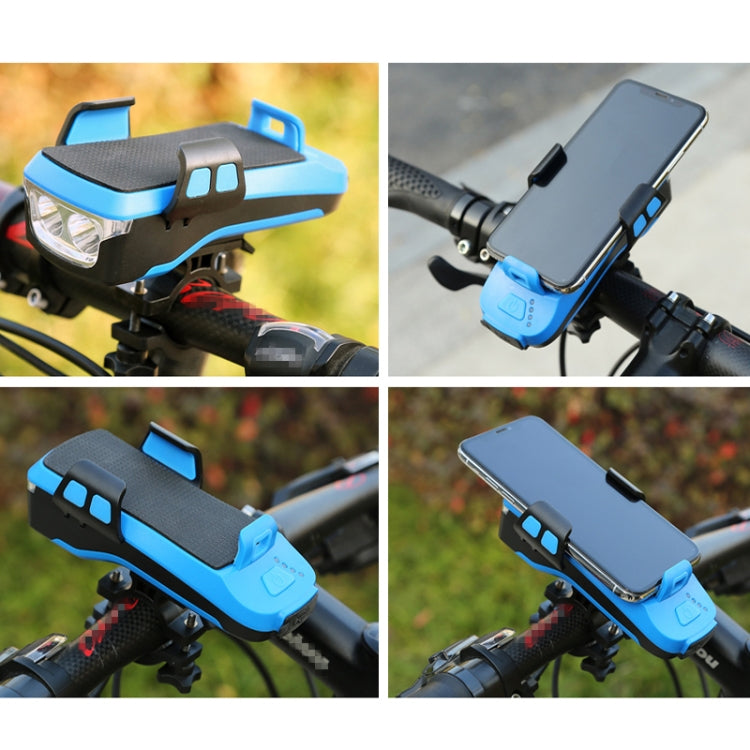 Multifunction 4  in 1 Phone Holder Bicycle Bell Power Bank  Cycling Lamp Flashlight