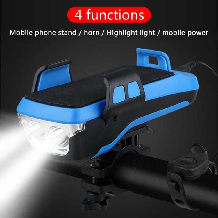 Multifunction 4  in 1 Phone Holder Bicycle Bell Power Bank  Cycling Lamp Flashlight