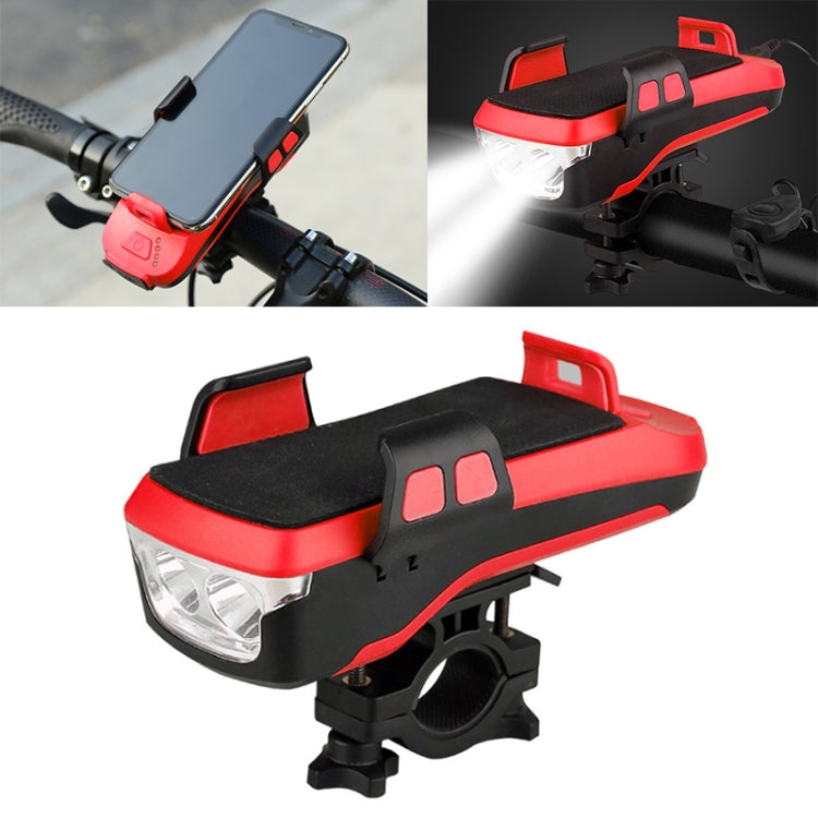 Multifunction 4  in 1 Phone Holder Bicycle Bell Power Bank  Cycling Lamp Flashlight