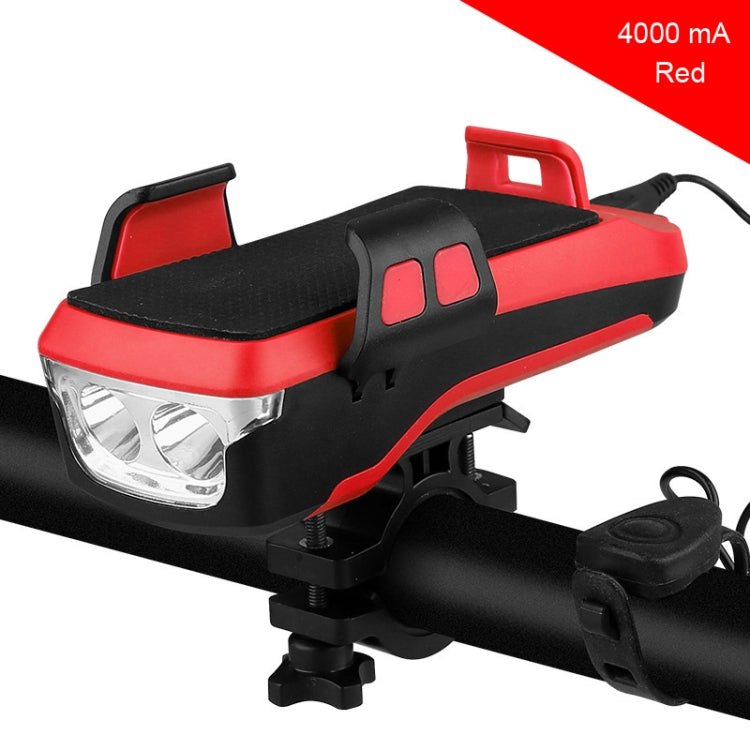 Multifunction 4  in 1 Phone Holder Bicycle Bell Power Bank  Cycling Lamp Flashlight