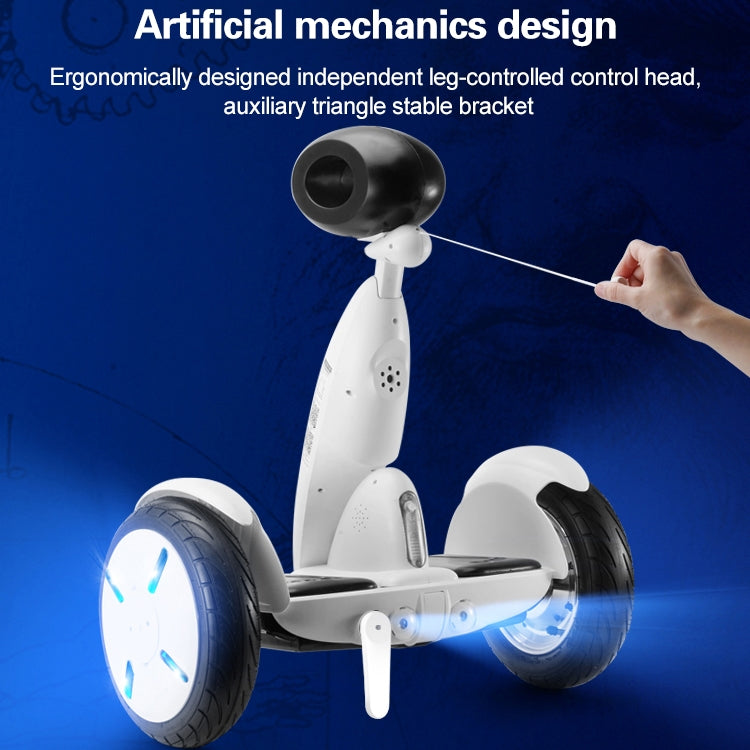 36V 3.6Ah 10 inch Two-wheeled Scooter Children Adult Bluetooth Smart Electric Balance Car with Pole & LED Power Display & Colorful Flash Wheel & Flame Shape Spray