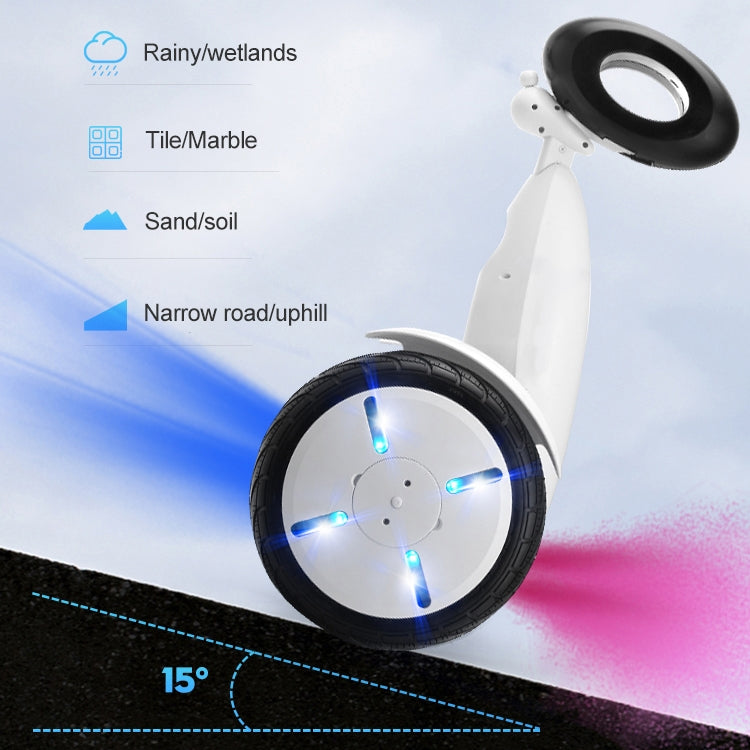 36V 3.6Ah 10 inch Two-wheeled Scooter Children Adult Bluetooth Smart Electric Balance Car with Pole & LED Power Display & Colorful Flash Wheel & Flame Shape Spray