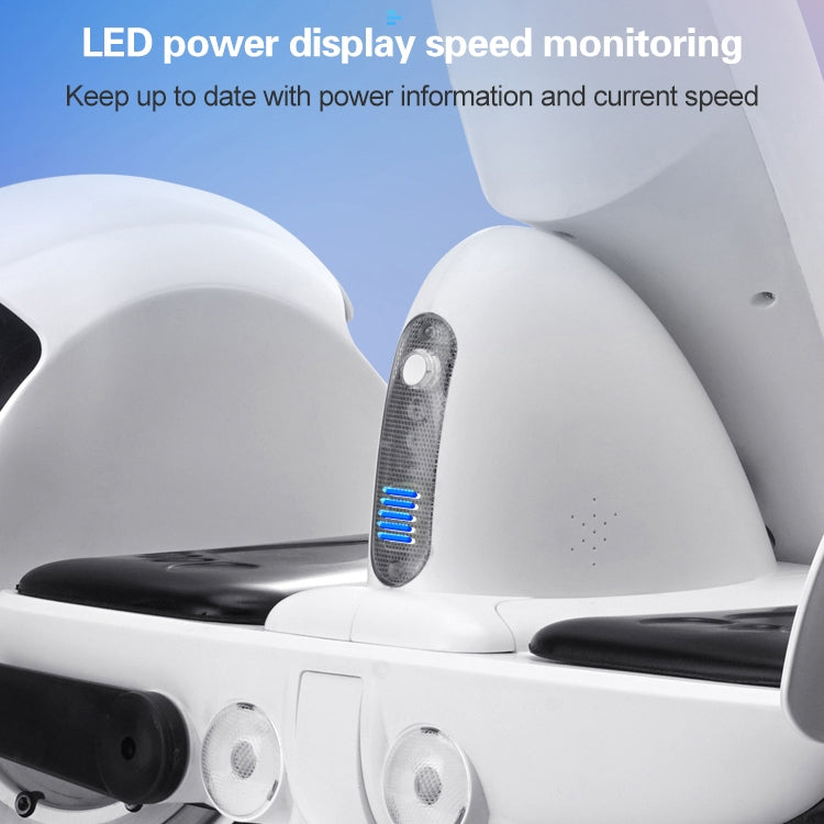 36V 3.6Ah 10 inch Two-wheeled Scooter Children Adult Bluetooth Smart Electric Balance Car with Pole & LED Power Display & Colorful Flash Wheel & Flame Shape Spray