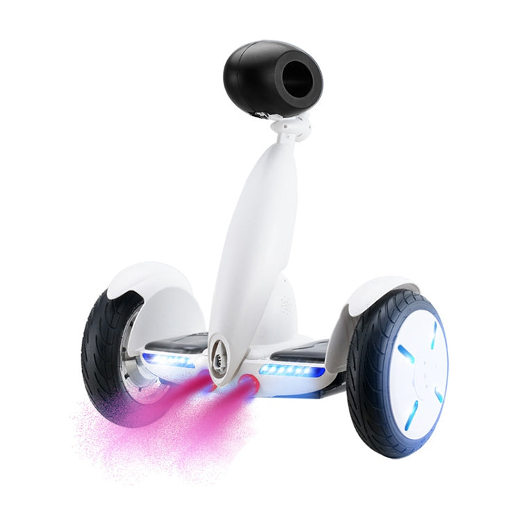 36V 4.4Ah 10 inch Two-wheeled Scooter Children Adult Bluetooth Smart Electric Balance Car with Pole & LED Power Display & Colorful Flash Wheel & Flame Shape Spray
