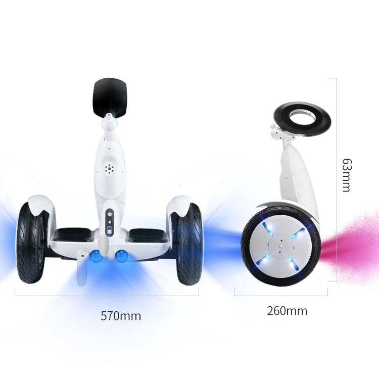 36V 4.4Ah 10 inch Two-wheeled Scooter Children Adult Bluetooth Smart Electric Balance Car with Pole & LED Power Display & Colorful Flash Wheel & Flame Shape Spray