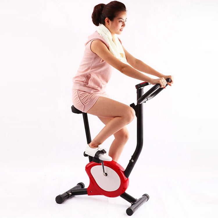 JS615 Household Height-adjustable Magnetic Control Bicycle Spinning Bike Indoor Fitness Sports Equipment with Electronic Screen(Red Black)