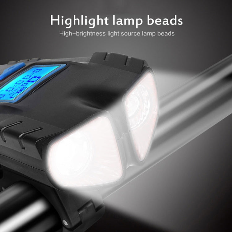 Waterproof Bicycle Light with Horn + Speed Meter LCD Screen