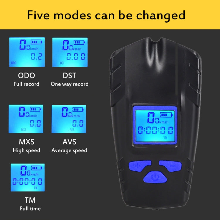 Waterproof Bicycle Light with Horn + Speed Meter LCD Screen