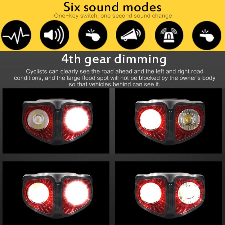 Waterproof Bicycle Light with Horn + Speed Meter LCD Screen