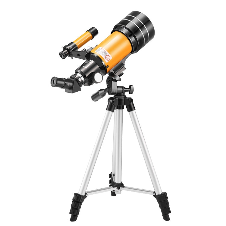 High-definition Stargazing Refracting Astronomical Telescope with Mobile Phone Holder(Black Yellow)