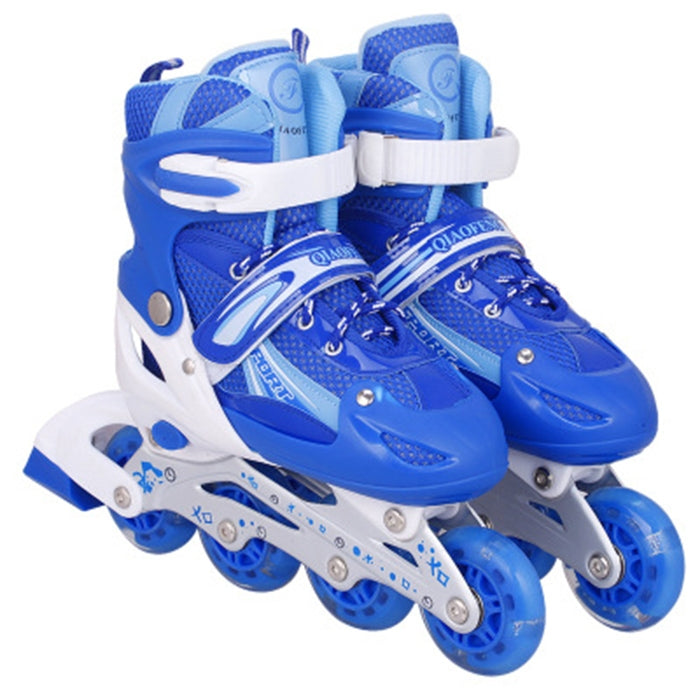 Children Adult Flash Straight Row Roller Skates Skating Shoes Suit, Size : M